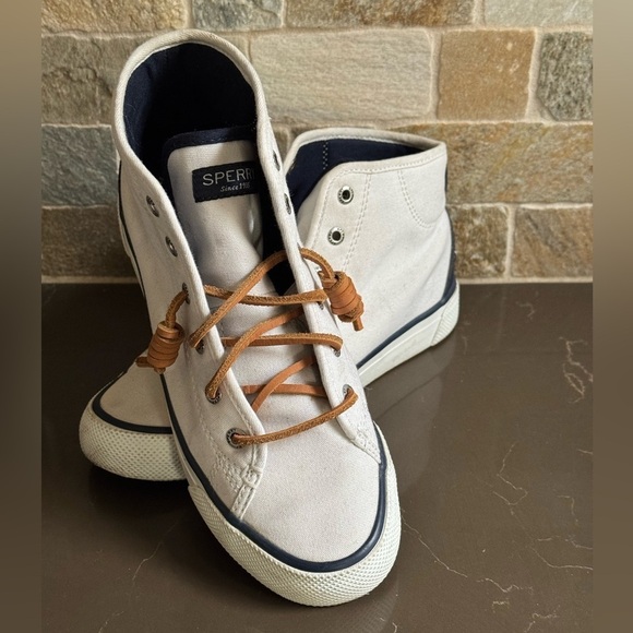 Sperry Women's Crest High Top Textile Sneakers Size 5 - Picture 12 of 13